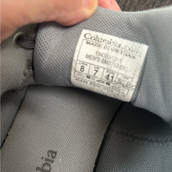 Columbia Men’s Backpedal Outdry Hiking Waterproof Shoes. Dark Gray/Lt Gray. Sz8. - Picture 5 of 7